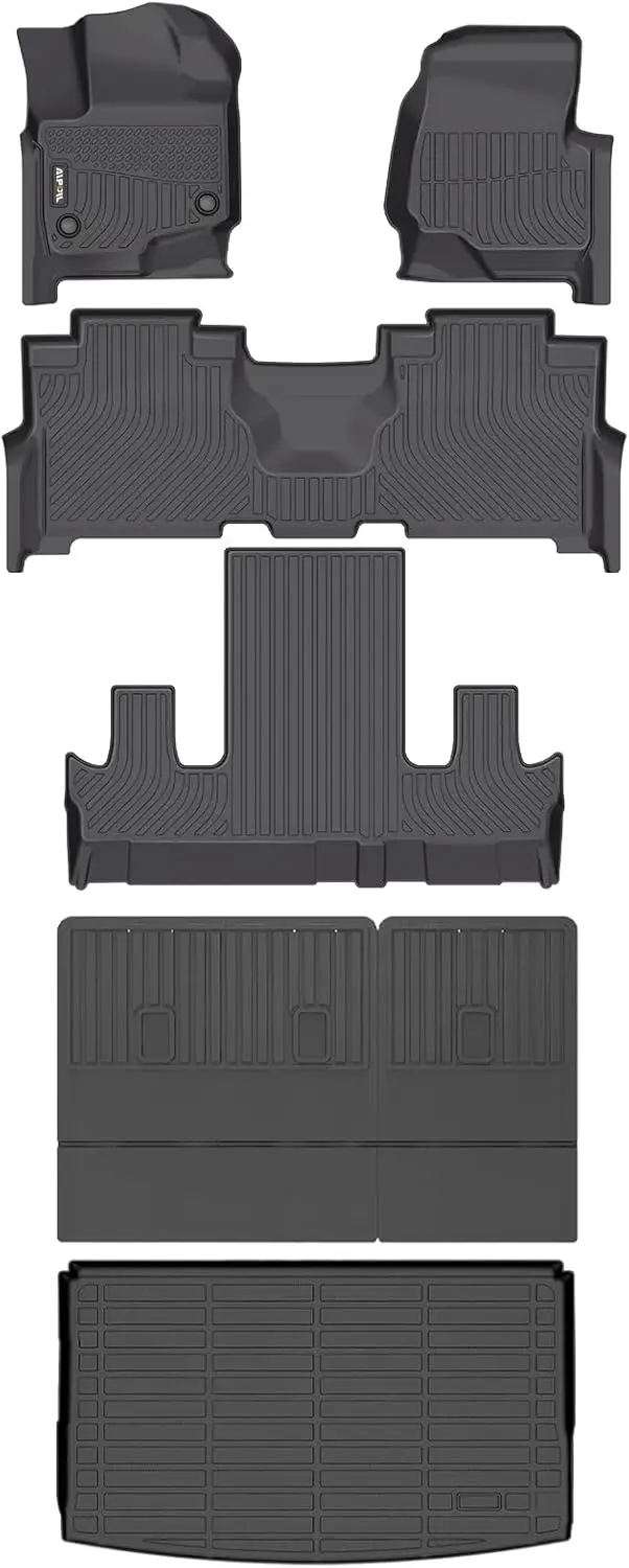 

Custom All-Weather TPE Floor Mats & Cargo Liner Set for 2021-2025 Ford Expedition Max 7-Seat Bucket Seating - Black