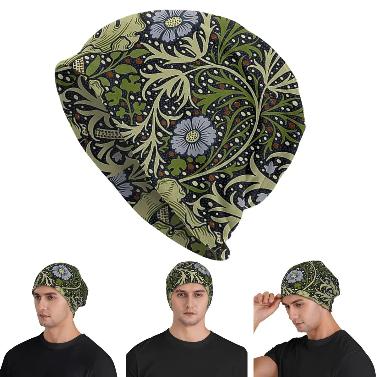 

Уильям Моррис, шапки унисекс для взрослых, вязаная шапка с капюшоном, теплая шапка в стиле хип-хоп, осенне-зимняя уличная шапка Skullies