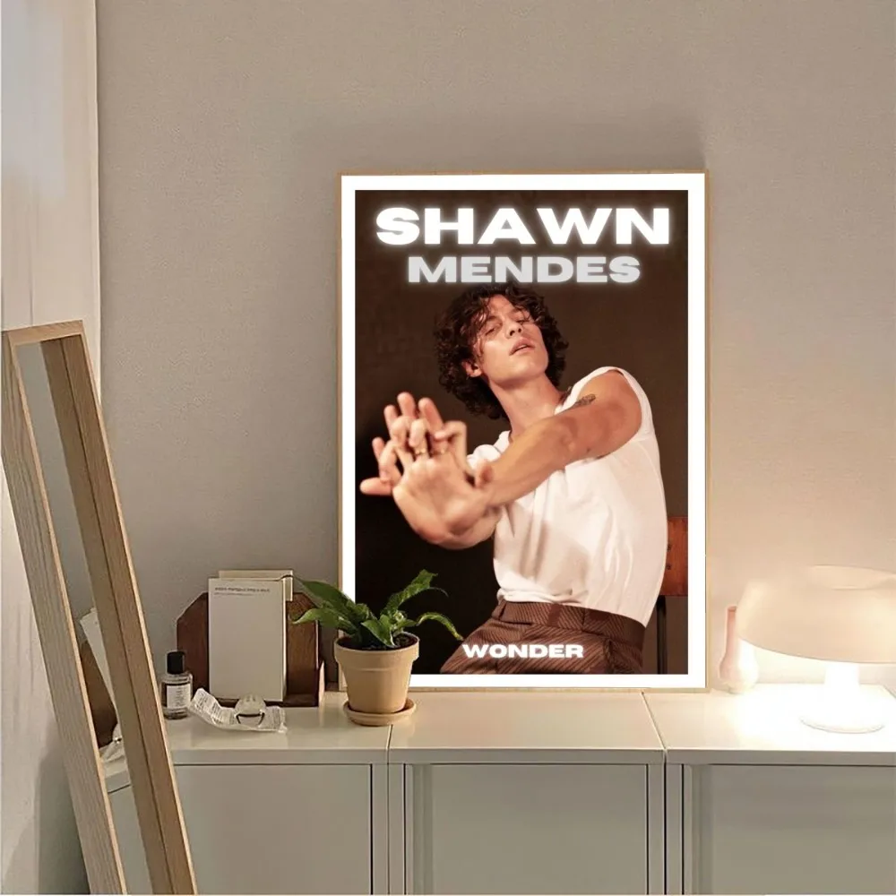 S-Shawn Mendes Popular Singer No Framed Poster Kraft Club Bar Paper Vintage Poster Wall Art Painting Bedroom Study Stickers