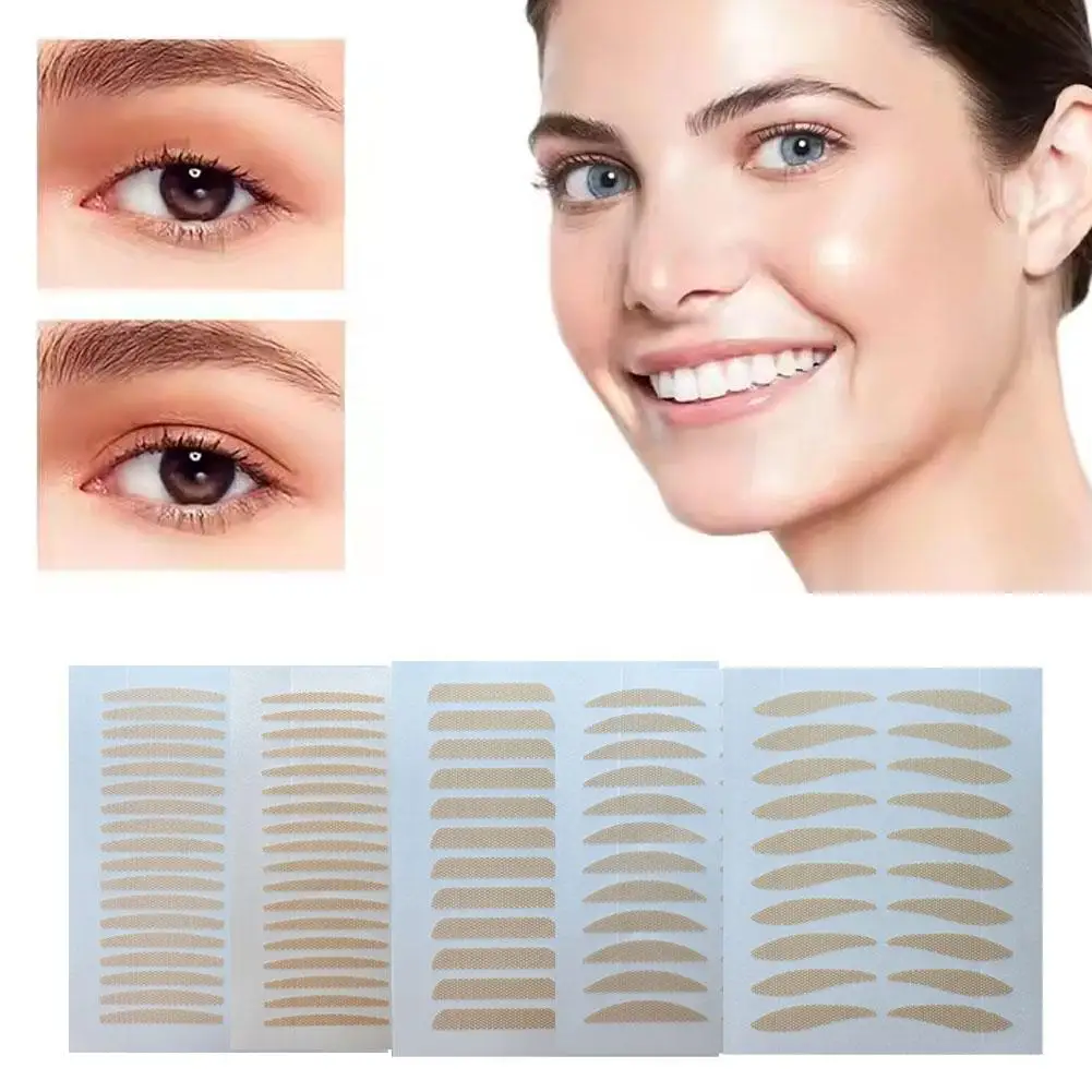 Double Fold Eyelid Tape Sticker Lace Nature Clear Beige Stripe Self-adhesive Natural Eye Makeup Make Up With Tool