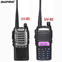 Baofeng UV-82 UV-8D Two-Way Radio 5W 8W Dual PTT UHF UV8D 16CH FM Ham CB Walkie Talkie For Hunting Range Communication Radio