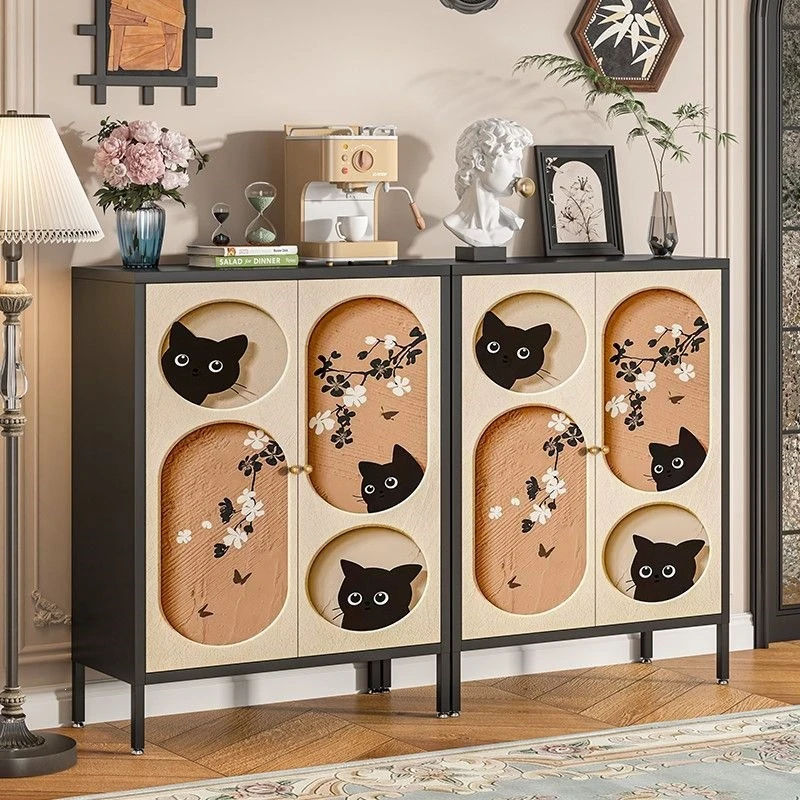 Steel Printed Storage Cabinet Kitchen Dust Storage Storage Cabinet