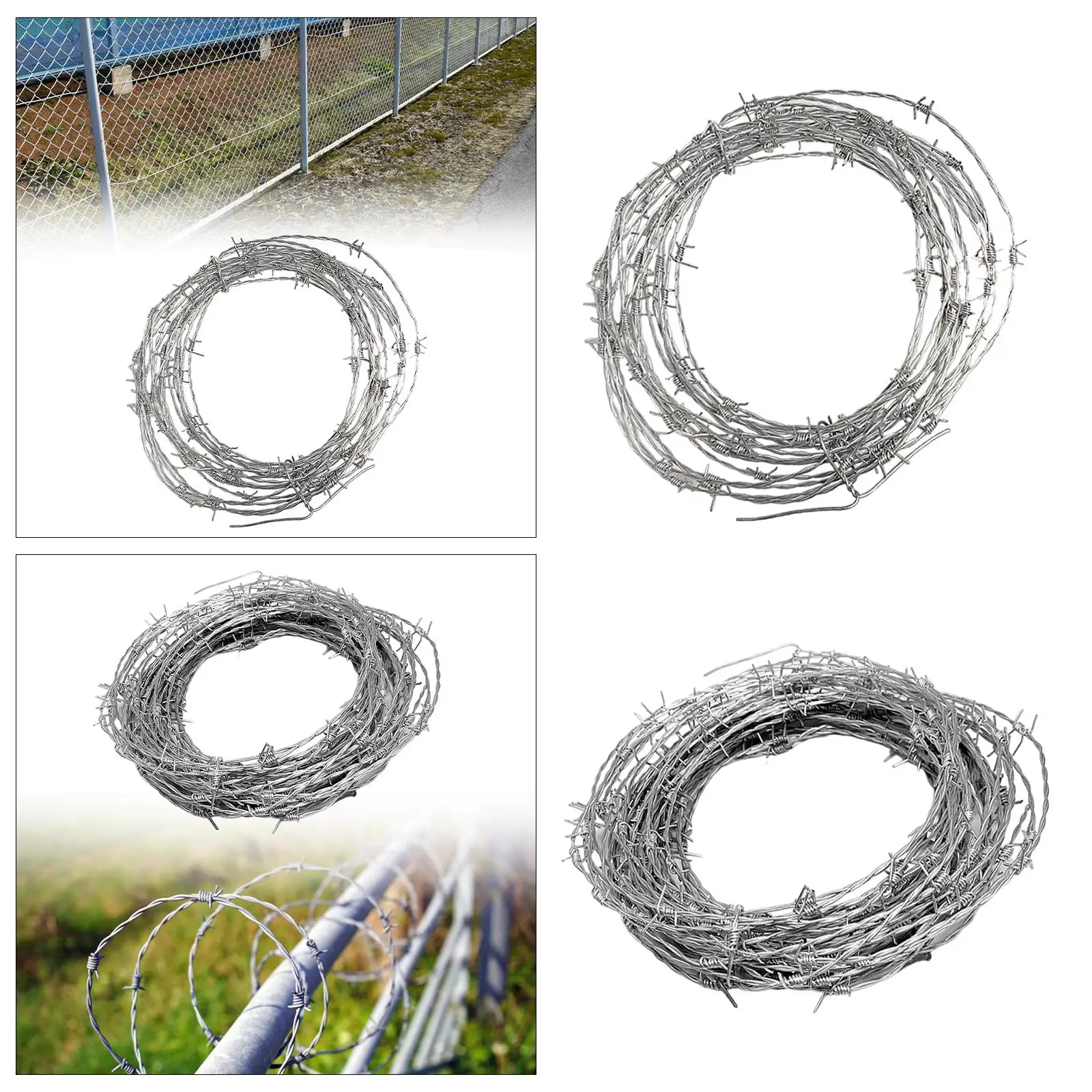 Barbed Wire Security Protection Barbwire for Fences Crafts Commercial Use