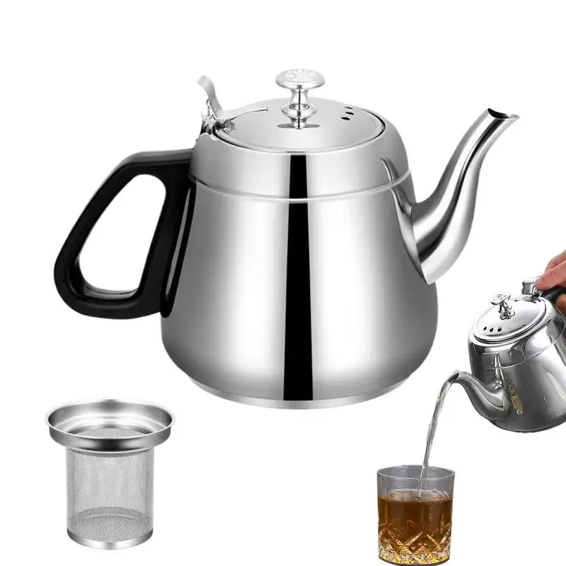 Stove Top Metal Kettle 1.5L Water Boiling Kettle With Tea Strainer Tea Kettles High Capacity Kettle Pot For Tea Boil Hot Water m