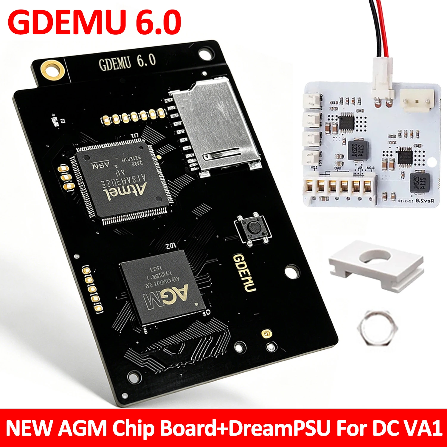Nueva placa de emulación de unidad óptica GDEMU 6,0 y placa de alimentación DreamPSU, Chip AGM, Firmware 5.20.5 para consola de juegos Dreamcart VA1