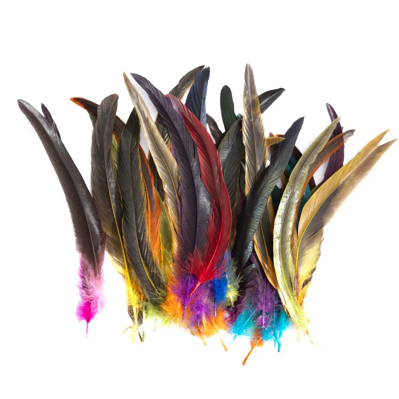 

50pcs 20-35cm Wholesale Rooster feather Wedding Crafts DIY Natural Feather Handwork Party Plumes Carnival Headwear Decoration