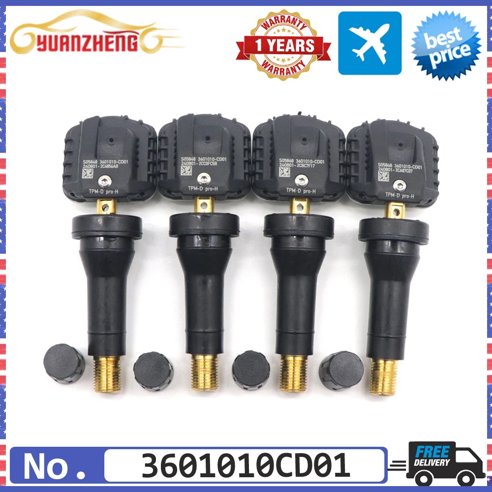 자동차 TPMS 타이어 압력 센서 모니터 시스템, ChangAn CS35 CS55 CS75 PLUS EADO Plus UNI-K UNI-T, 3601010CD01, 신제품