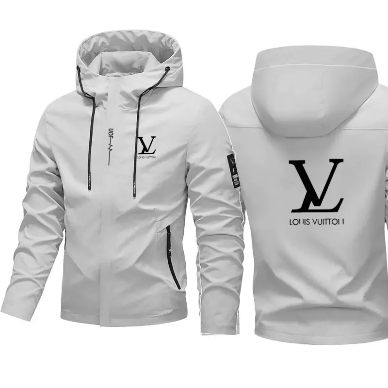 

2026 Spring New Men's Fashionable Casual Outdoor Sports Multi-functional Windproof Zipper Hooded Windbreaker Jacket