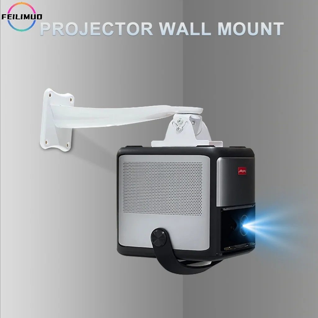 360 ° adjustable projector wall bracket+sturdy and stable, space saving installation tool suitable for multiple home scenarios