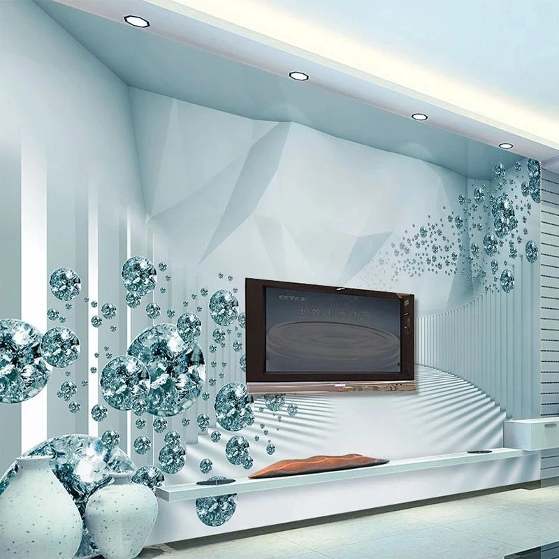 Custom Mural Wallpaper Modern 3D Space Fashion Crystal Ball Living room sofa TV background wall bedroom restaurant study Hotel