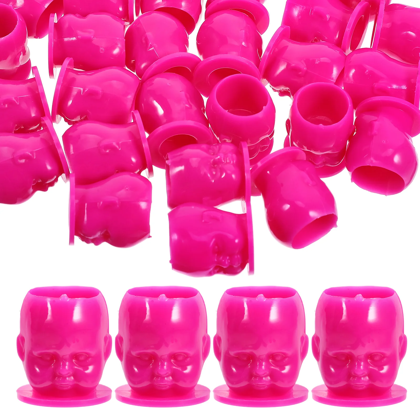 

200pcs Tattoo Ink Cups Disposable Small Pigment Holders For Artists Compact Ink Containers Salon Use Multi-Color Packaging