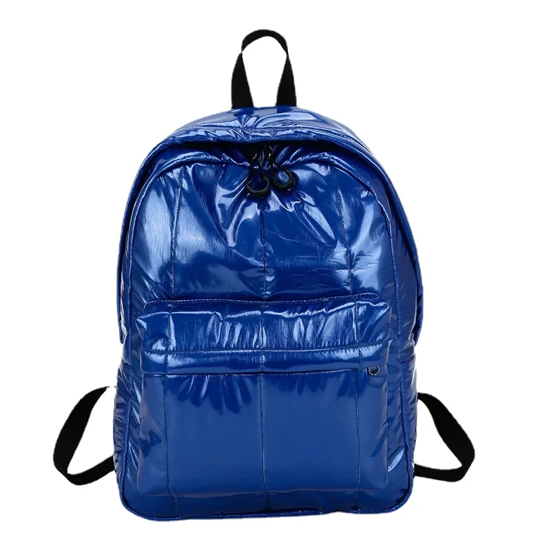 

Solid Color Waterproof Backpack Fashion Men Women Nylon Glossy Female Sports Backpacks Lightweight Students School Bag Rucksack