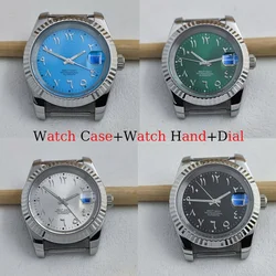 36mm 39mm NH35 Case Stainless Steel Sapphire Glass 28.5mm Arabic Dial Watch Set For Datejust NH35 Automatic Movement Parts