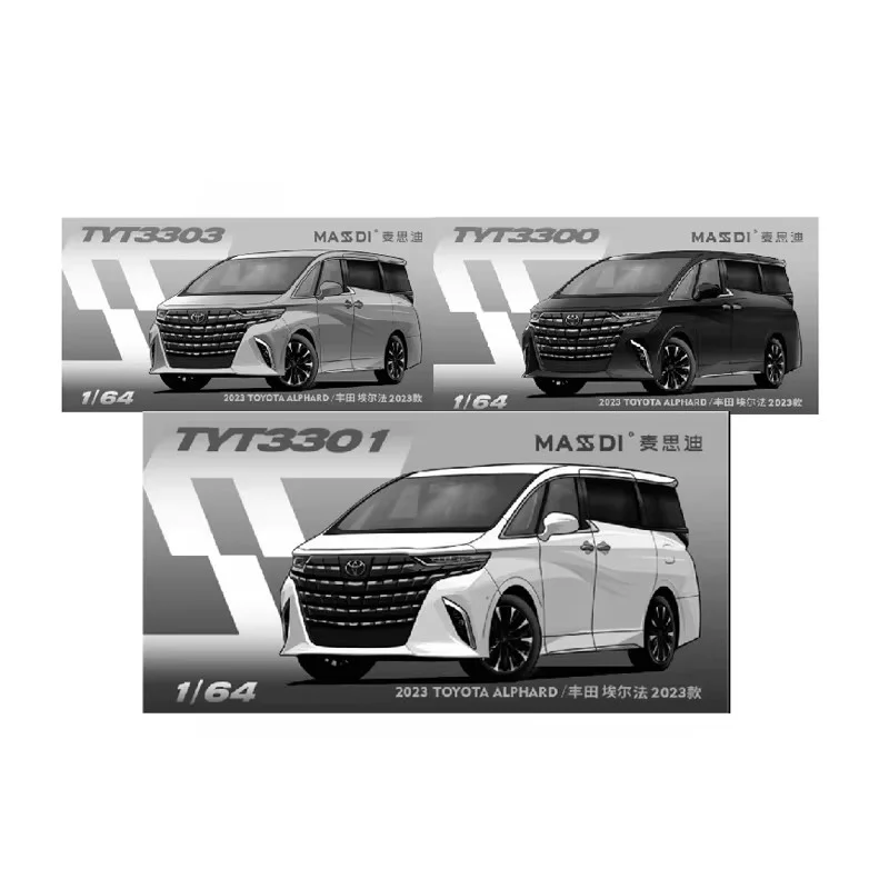 New In Stock Masdi 1:64 Toyota Mpv Toyota Alphard Diecast Model