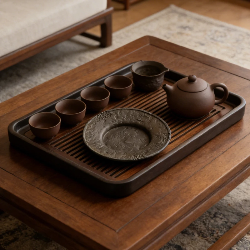 Pure Tin Tea Coaster Hand Hammered Pattern Silver Style Japanese Tea Mat Dry Brewing Kung Fu Tea Set Affordable Luxury Vintage