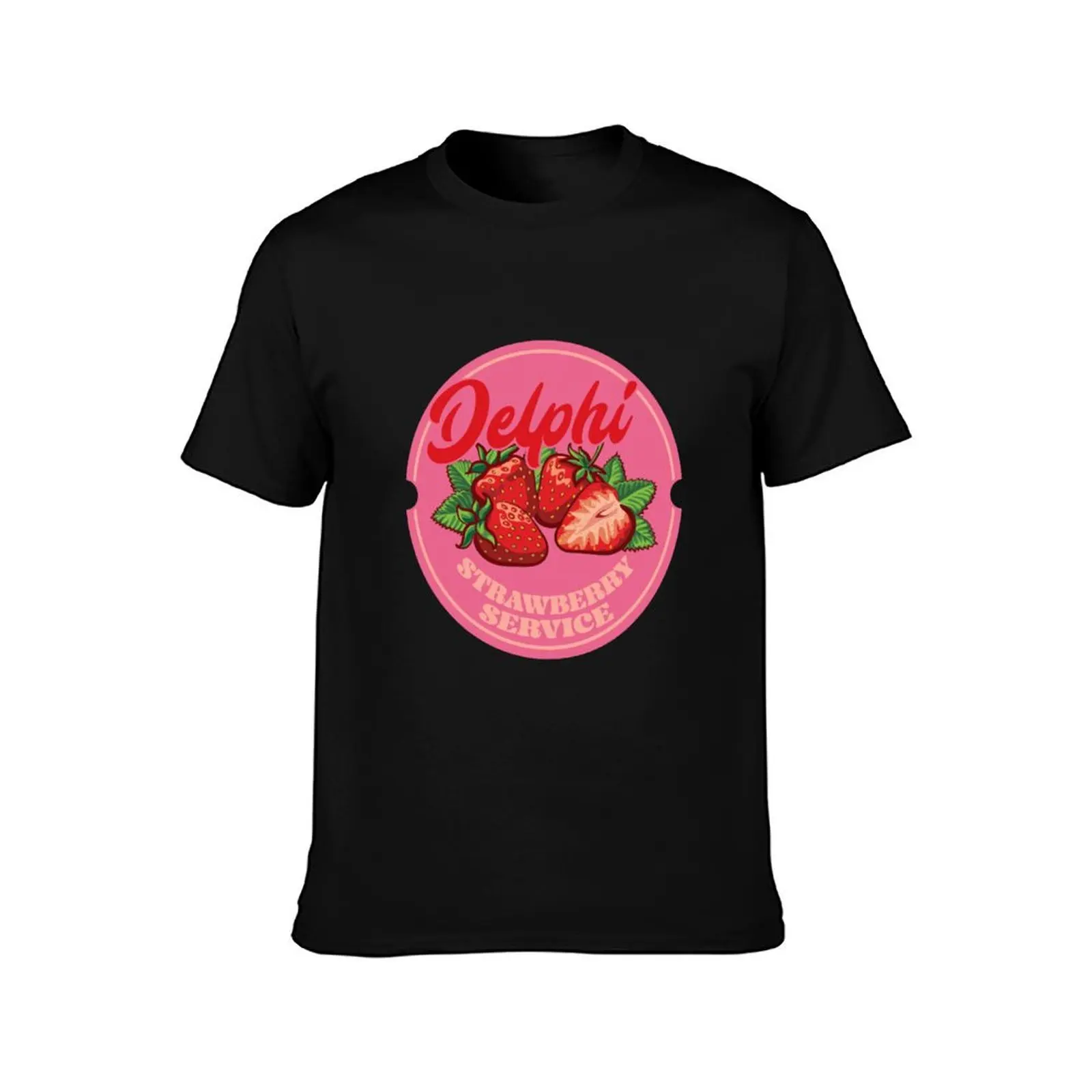 Percy Jackson - Delphi Strawberry Service T-Shirt Large Size Casual Tee Shirt T-Shirt
