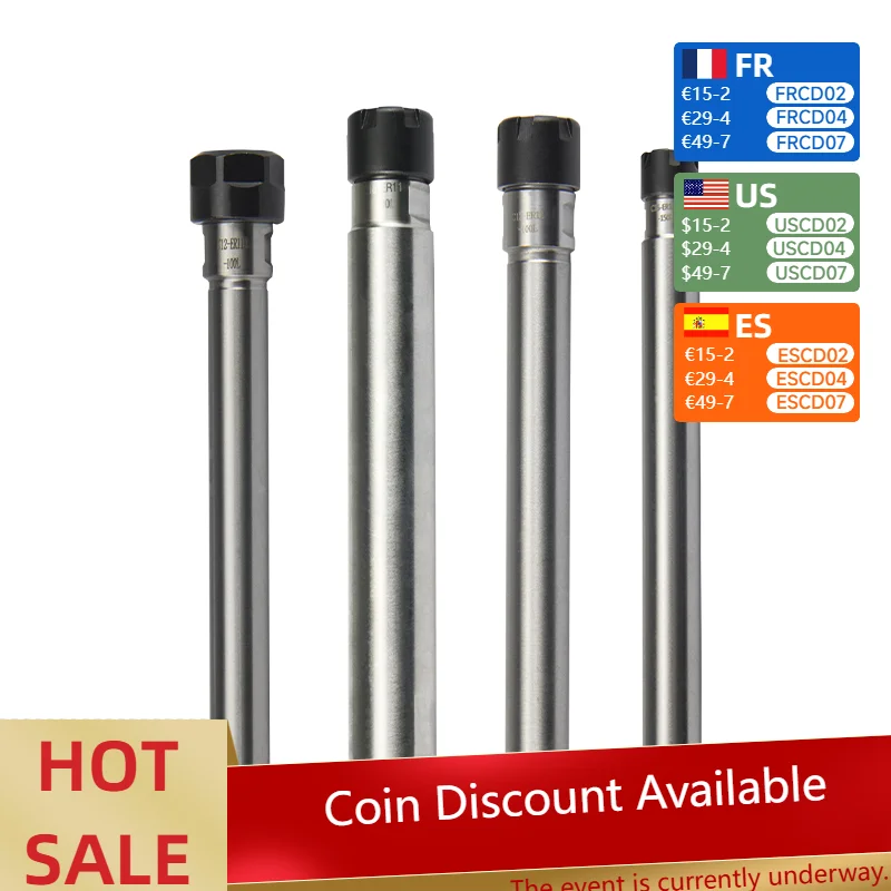 Support de mandrin à pince C10/C12/C16/C20/C25/C32/C40 pour ER8-ER25A/ER11-32M/UM, tige d'extension 