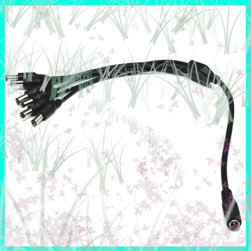 1/5/10pcs 12V DC Power 1 Female to 6 Male Splitter 5.5*2.1mm Plug Cable for CCTV Security Camera Power Supply Adapter E3