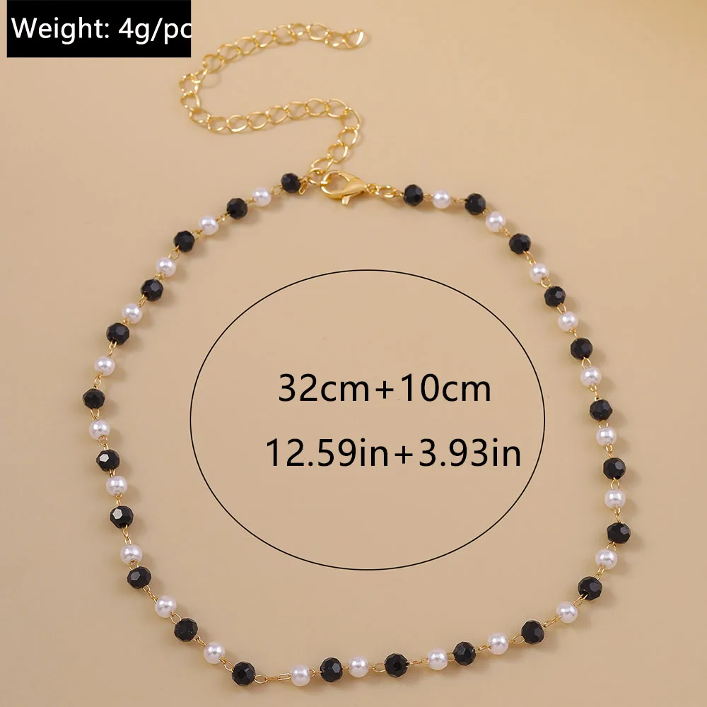 Aihua Neue Damen Kpop Einfache Perlen Halsband Halskette Gold Farbe frauen Hals Kette Hochzeit Schmuck Auf Den Hals Kragen geschenke – Detail 19
