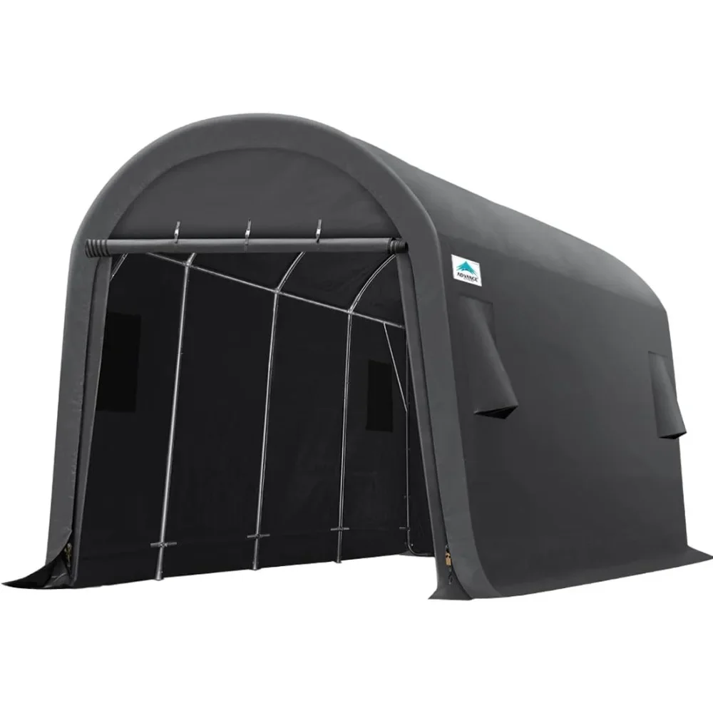 10X20 ft Carport Heavy Duty Outdoor Patio Anti-Snow Large Space Canopy Storage Shelter Shed with 2 Rolled up Zip Doors