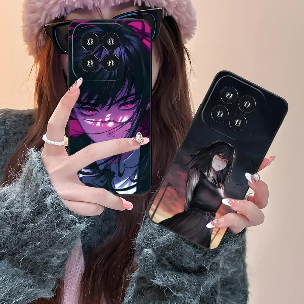 

Chainsaw Yoru Asa Mitaka Phone Case for Xiaomi 15 14 13 12 Mi 11 T Ultra Lite Pro S X 5G Colour Printing Cover Cellphones Luxury
