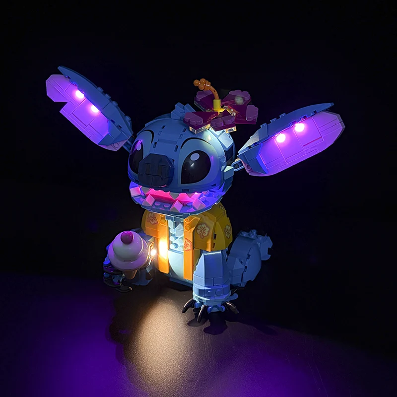 LED Lighting Kit for 43249 Stitch Building Block Bricks (Only Light No Model)