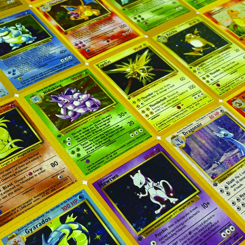 Pocket Monster Homemade English Version First Generation God Beast Collection Card Charizard Bulbasaur Mew Star Sparkling Card