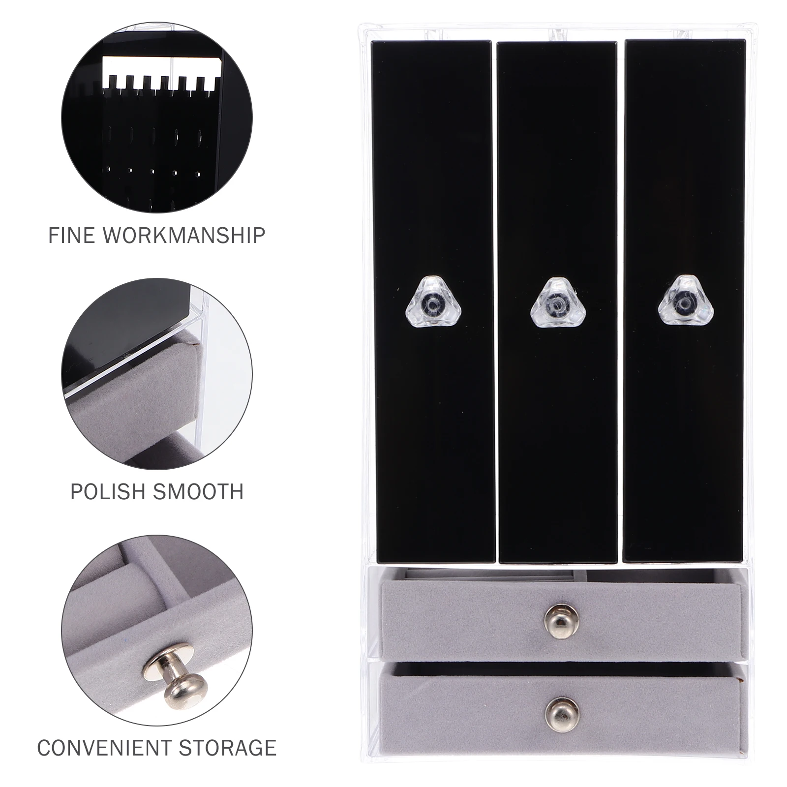 

Jewelry Storage Box Rack Organiser Ring Tray Display Exquisite Holder Organizer Shelf