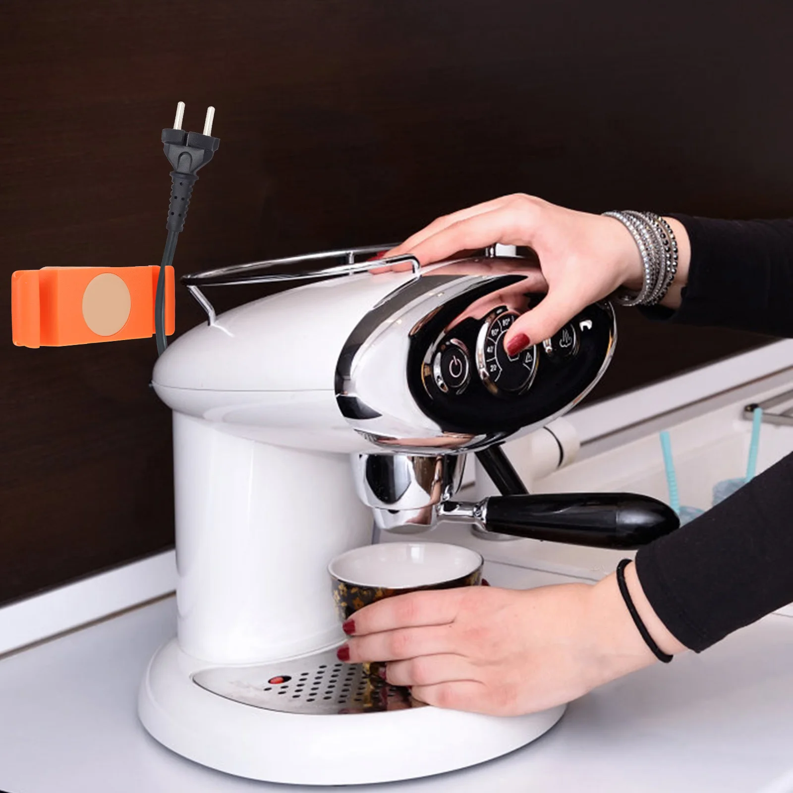 

1 set Rotatable Cable Organizers Sturdy Abs Cord Keepers Adhesive Wire Holders Kitchen Appliance Cable Storage Solutions