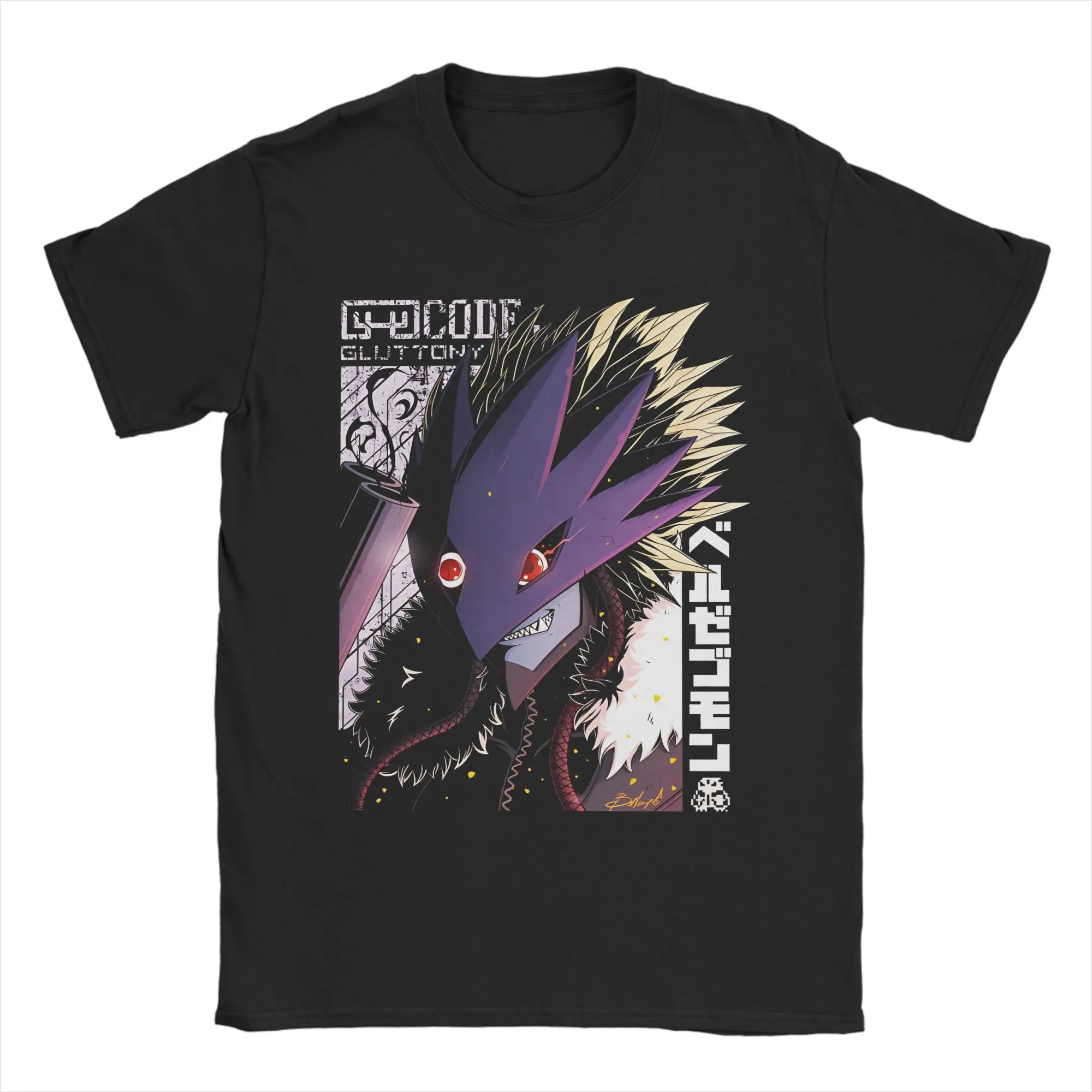 Digimon Beelzemon Fullcolor T-Shirt Men Women  Leisure Cotton Tee Shirt Round Collar Short Sleeve T Shirt Plus Size Tops