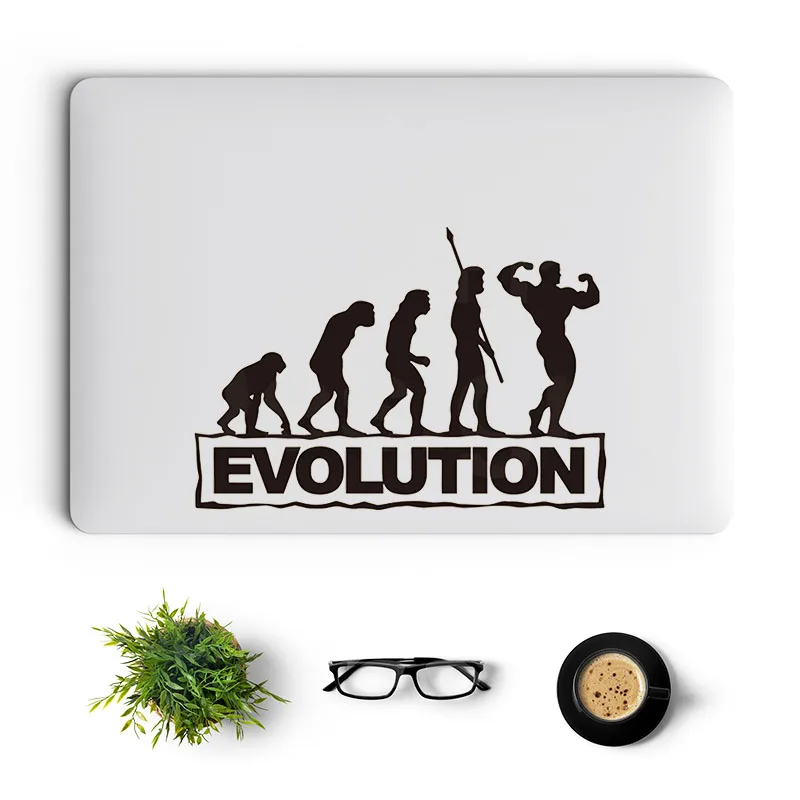 Humor Evolution Vinyl Decal Laptop Sticker for Macbook Pro 14 16 Air M2 Retina 13 15 Inch Mac Skin Creative Notebook Decaration