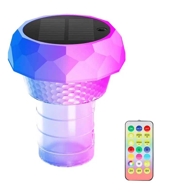 ABMS-flotador de cloro Solar para piscina, luces LED decorativas para pood, lámpara RGB, iluminación con Control remoto para piscina, jardín, pood, césped