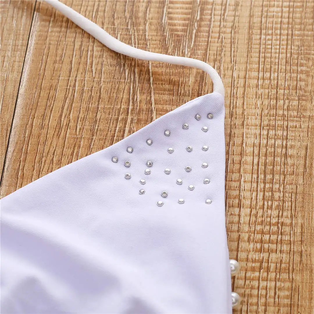 Sexy Neckholder-Mini-Bikini, Damen-Badeanzug, zweiteiliger Bikini-Set, luxuriöser Perlen-Badeanzug, Badebekleidung für Damen, V2090 – Detail 23