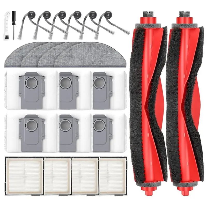 

【PARTY】Accessory For Roborock Q10 X5+ Robot Vacuum Cleaner,Replacement Parts- Main Brush, Side Brush, Hepa Filter, Mop Cloth Bag