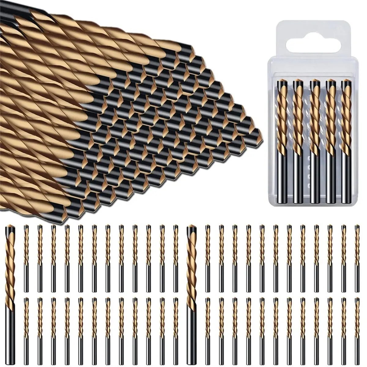 NOCM 1/8 Inch Hss Drywall Router Bits,52 PCS Drywall Cutting Bit,Guide Point Brocas Para Drywall for Door and Window Openings