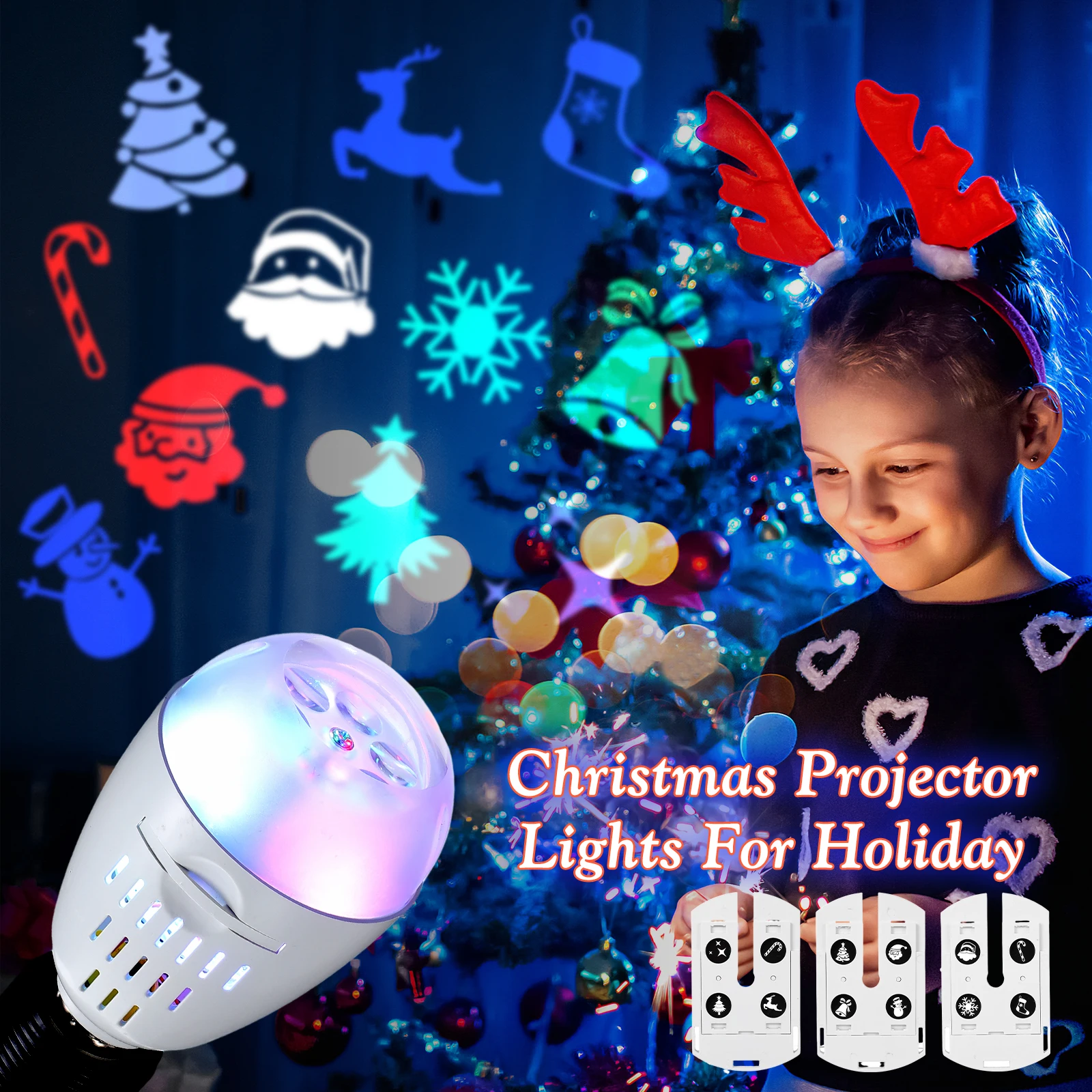 1 pz lampada di proiezione multi-modello LED creatore di atmosfera per feste impermeabile per la superficie dell'acqua del giardino all'aperto Natale