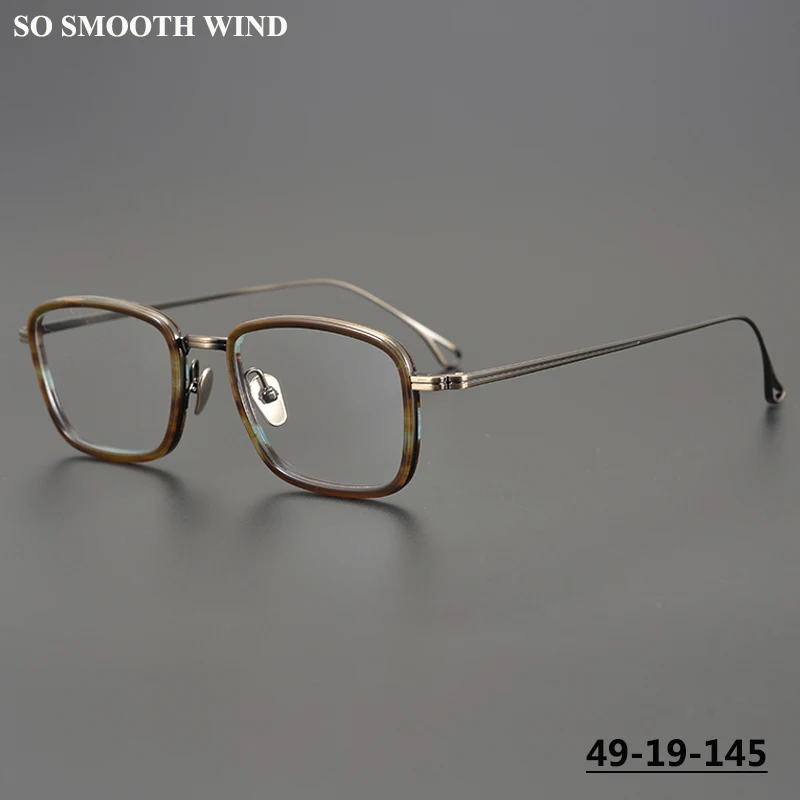 

Handmade Titanium Glasses Frame Men Women Ultralight Square Prescription Eyeglasses Myopia Optical Reading Spectacles Eyewear