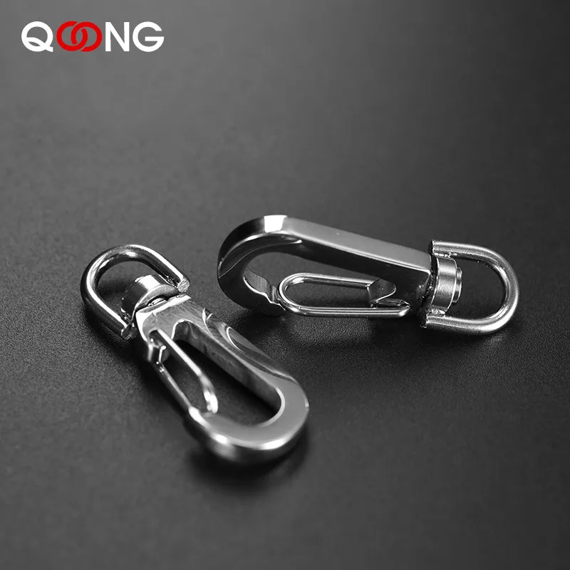 Stainless Steel Classic Men All-match Keychain Wait Hanged Key Chain Spring Buckle Key Ring Metal Car Keyrings Key Accessories