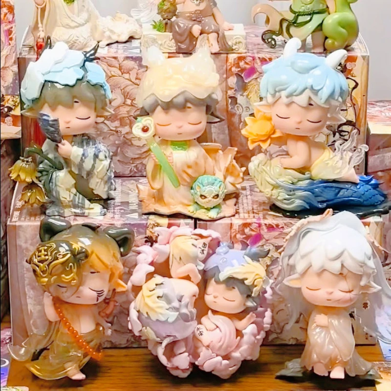 Original Mimi Echoes Of Mountains And Rivers Series Blind Box Figurine Cute Popular Desktop Ornament Model Toy Mystery Doll Gift