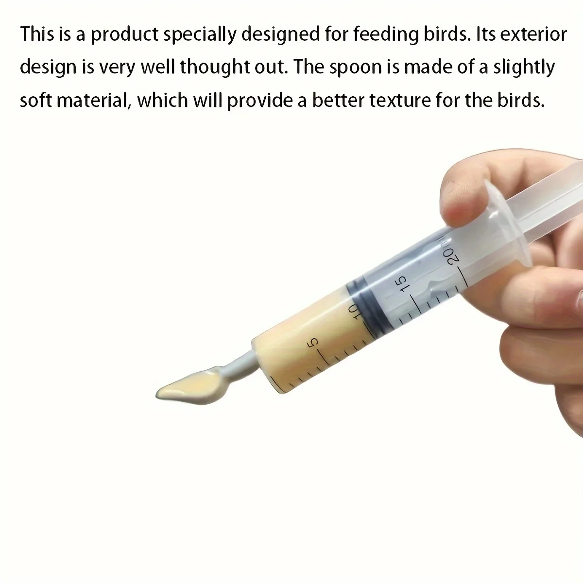 4pcs-Parrot and bird feeding syringe set, with soft spoon, precision manual feeding tool, durable and easy to use