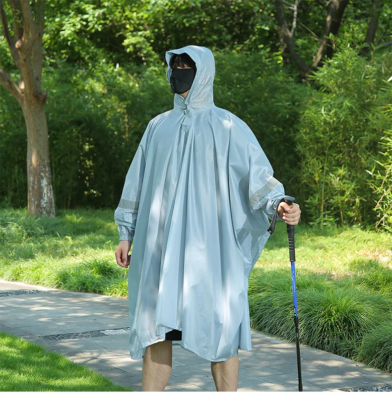 JUNGLE KING YY194 حقيبة ظهر خارجية معطف واق من المطر بأكمام طويلة معطف واق من المطر للمشي لمسافات طويلة بدلة متعددة الوظائف مع شريط عاكس #6