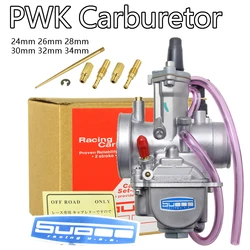 PWK Carburetor 21/24/26/28/30/32/34mm for Koso/Oko/ 2T/4T 75-250cc Scooter/ATV/Dirt/Enduro/Motocross Racing Power Jet