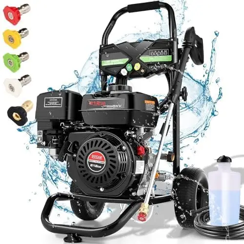 4000PSI Pressure Washer 2.8GPM Gas Power Washer 212CC Gas Powered Washing Machine Commercial High Pressure Washer with 25