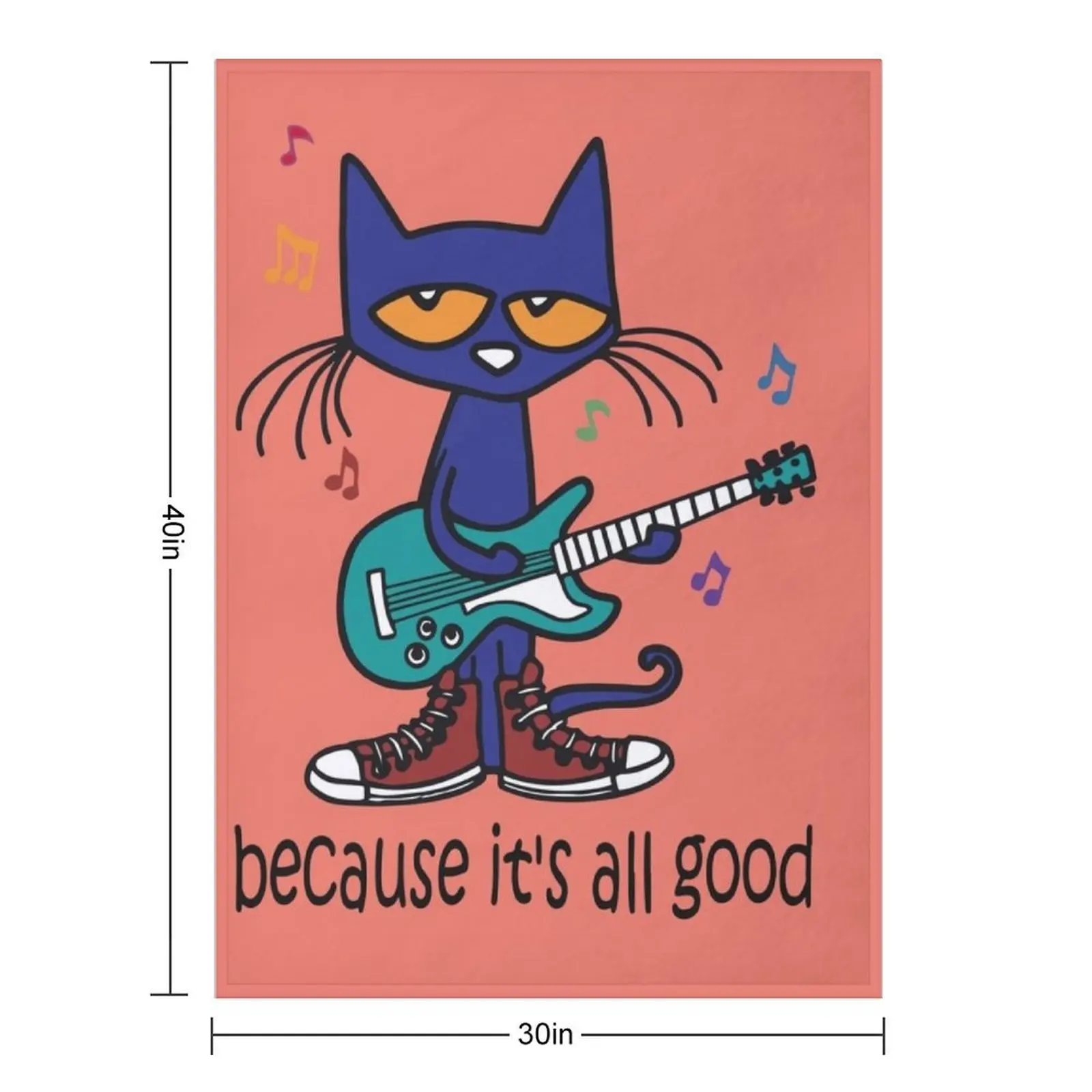 Pete the cat singing Throw Blanket Hairy For Decorative Sofa Sofa Decorative Sofa Travel Furrys Blankets