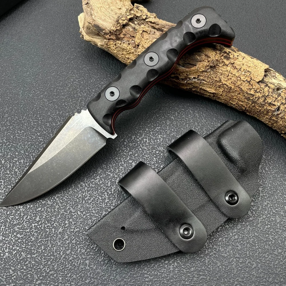

Тактический нож с прямым лезвием M390 и текстурированной рукоятью G10 для активного отдыха и высотных работ - Инструмент для самообороны и повседневного ношения (EDC)