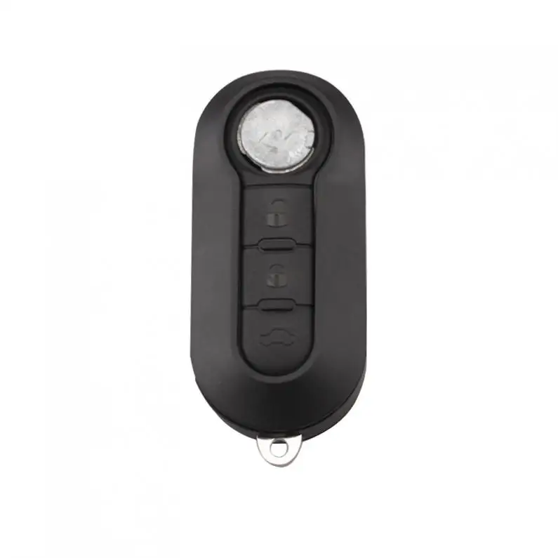 434MHz 3Buttons Uncut Flip Remote Car Key with ID46/7946 Chip RX2TRF198 for Fiat-500 Grande Punto 2010-2017/Doblo 2010-Presente