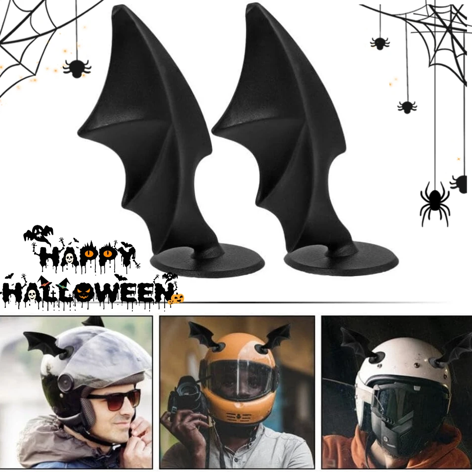 Mini Evil Wings Helmet Decoration Halloween Cute Helmet Accessories Mini Wings Crafts for Party Cosplay Decor Set