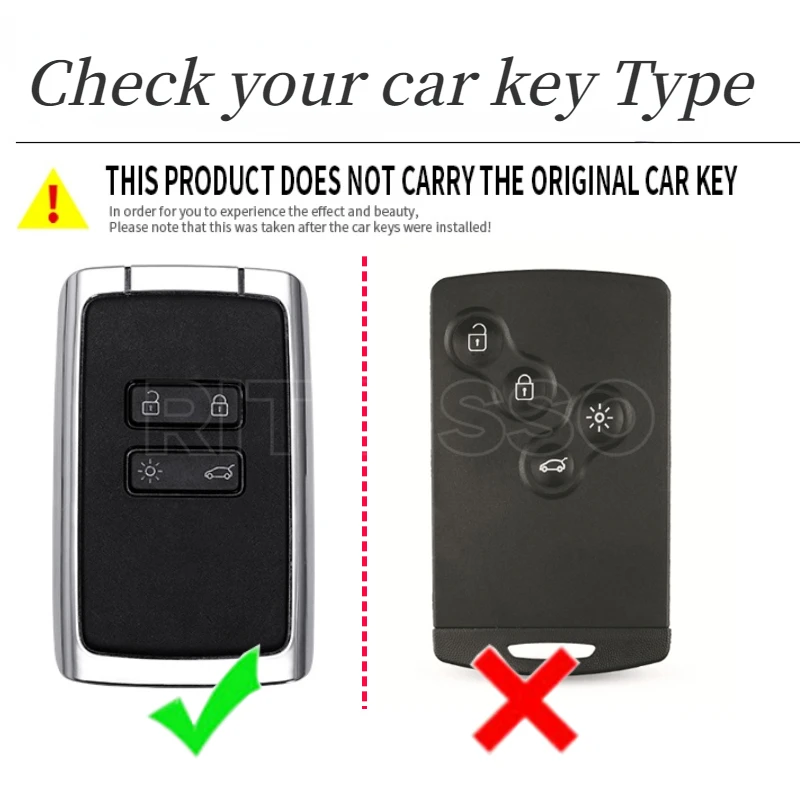 Alloy Car Remote Key Case Capa, Shell para Renault, Koleos, Captur, Megane, Clio, Scenic, Talismã, Arkana, Dacia, Sandero, Card Fob