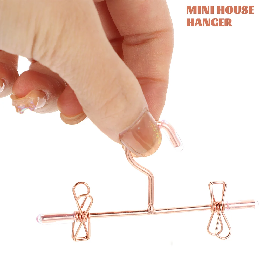 6 Pcs Mini Hanger Clothes Hangers Ornaments Clothing Coat Hanging Tiny Wardrobe Iron Small Dress House Supplies