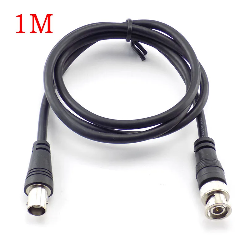 Cable adaptador BNC hembra a macho para cámara CCTV, conector BNC, extensión de línea Coaxial, accesorios para cámara, 2 piezas, 1M